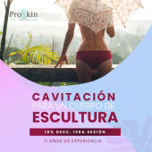 Una sesión de Cavitación está compuesta por 3 partes, la Cavitación, la radiofrecuencia y al final un drenaje linfático.  - ProSkin Puebla