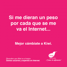 ¿Tendrías varios miles de pesos? ¡Mejor cámbiate a Kiwi! - Kiwi Networks - Puebla