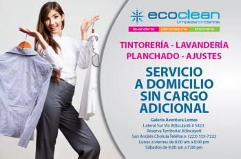 Ecoclean - Servicio a domicilio sin cargo adicional. - Ecoclean Tintorería - Lomas de Angelópolis - ...