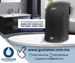 Dispensador Negro Rellenable Manual Titán de gel y Jabón

https://www.gustamar.com.mx/productos/
...