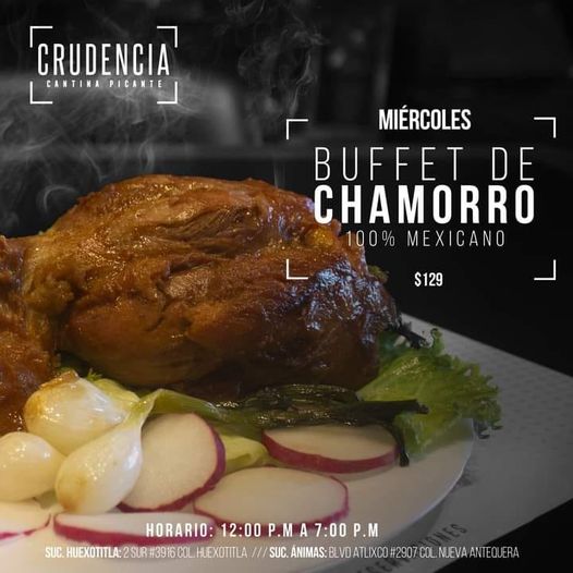 TP: Fotos de: ¡Encuentra Chamorros en nuestro buffet 100% mexicano! – Crudencia  Cantina Picante - Puebla – 